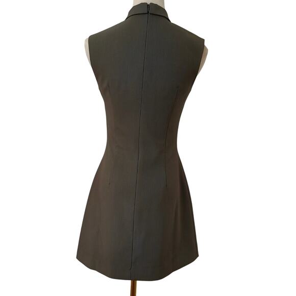 Self-Portrait Khaki Twill Mini Dress US 8 - Picture 9 of 12